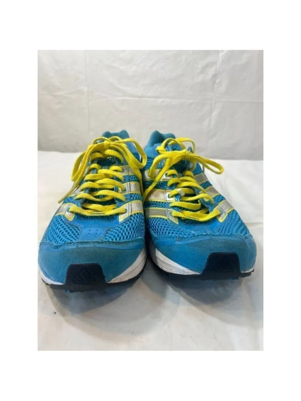 ADIDAS ADIZERO BLUE/YELLOW RUNNING WOMEN 9.5 SHOES SNEAKERS